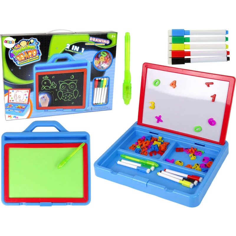 Gloeiende Lysende 2-i-1 magnetisk tegnetavle til børn