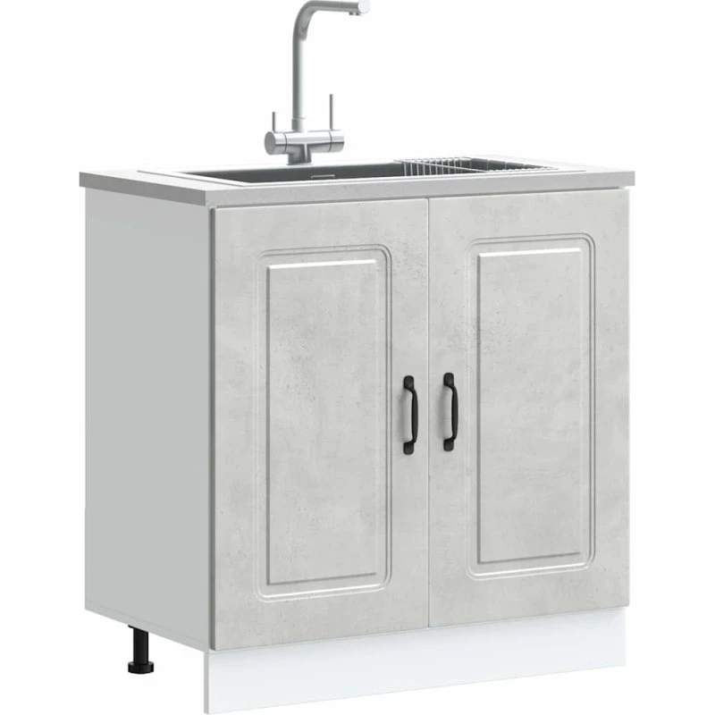 vidaXL Underskab Kalmar 80x46x81,5 cm Beton Grå
