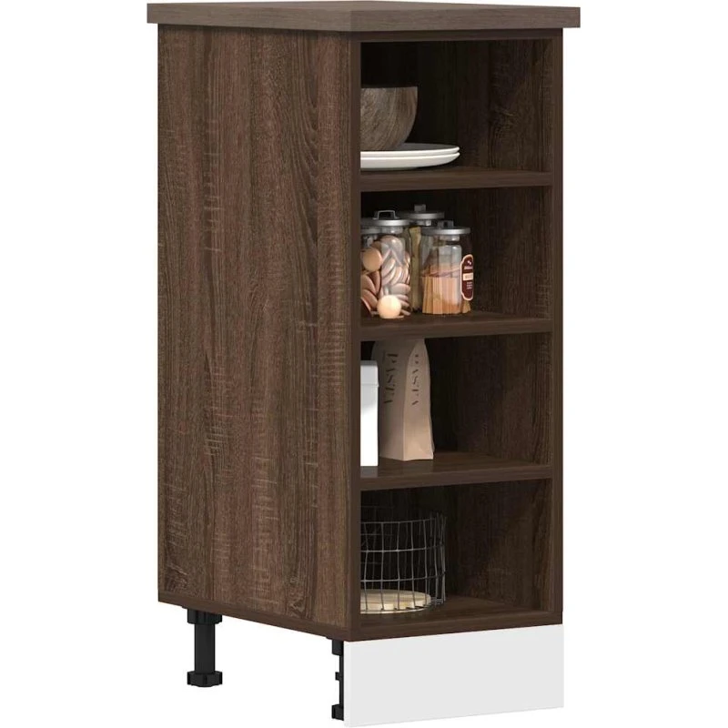 vidaXL Underskab Riga brun eg 30x44,5x81,5 cm konstrueret træ