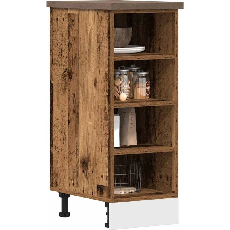 vidaXL Underskab Riga gammelt træ 30x44,5x81,5 cm konstrueret træ