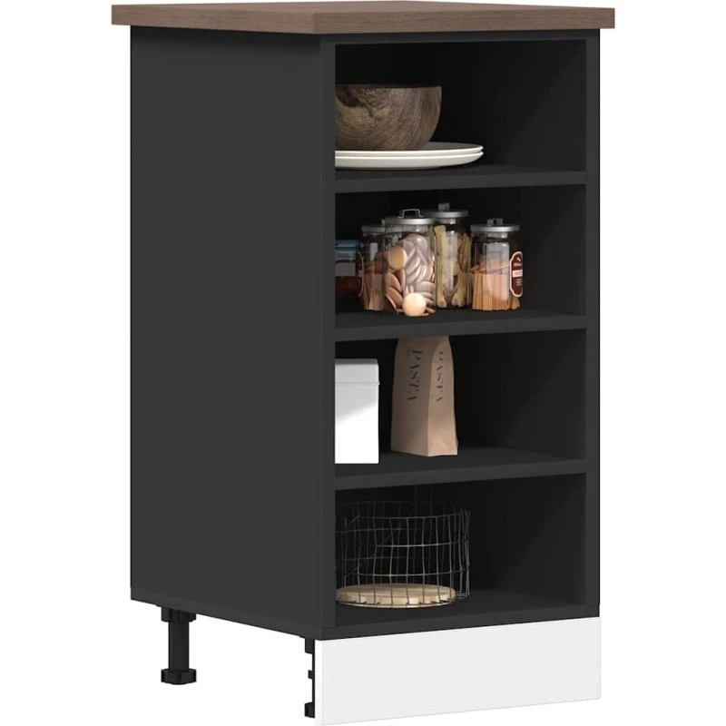 vidaXL Underskab Riga Sort 40x44,5x81,5 cm Konstrueret Træ