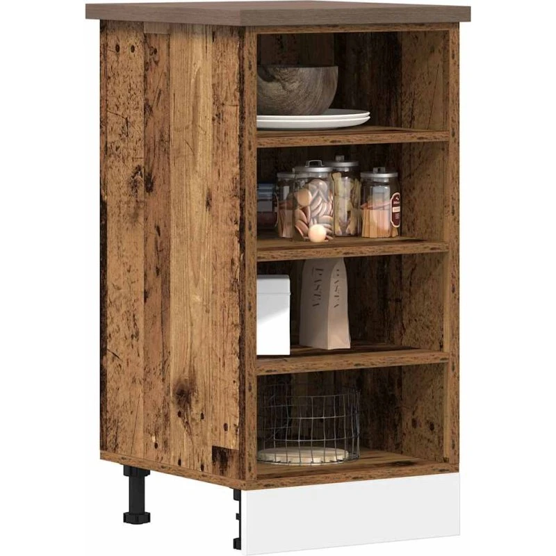 vidaXL Underskab Riga gammelt træ 40x44,5x81,5 cm konstrueret træ