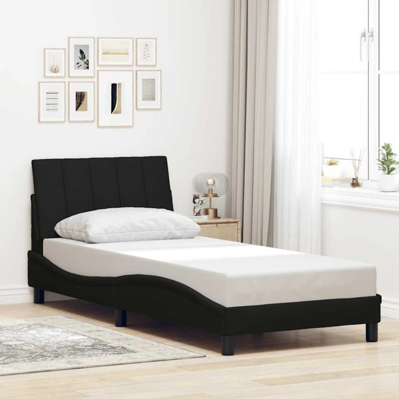 vidaXL Hanko Sengeramme 90x190 cm Sort