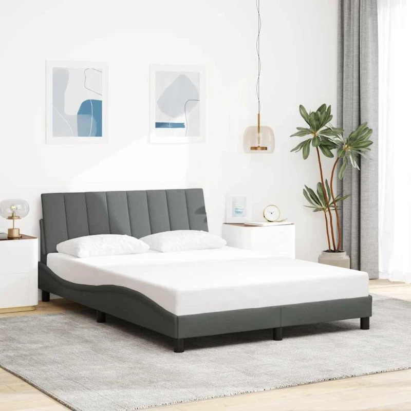 vidaXL Hanko Sengeramme 140x200 cm Mørkegrå