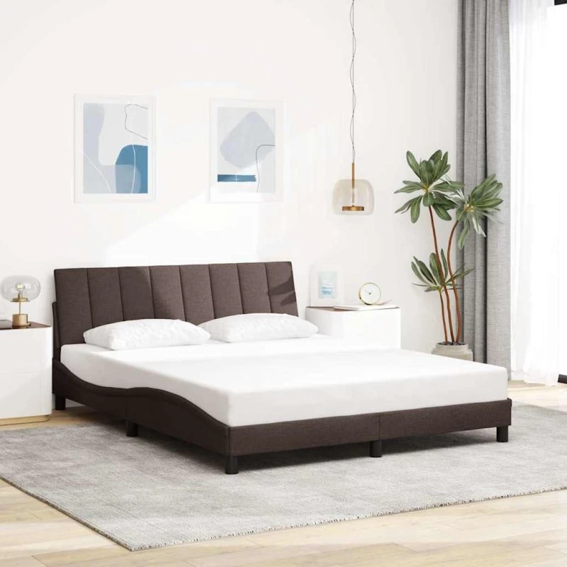 vidaXL Hanko 160x200 cm sengeramme mørkebrun