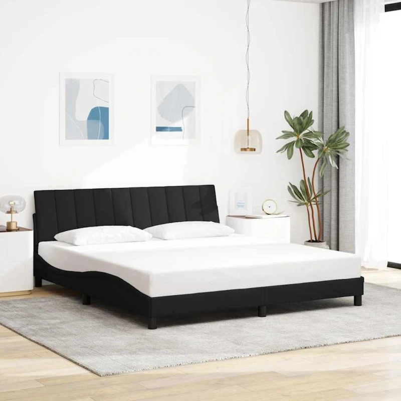 vidaXL Hanko Sengeramme 180x200 cm Sort