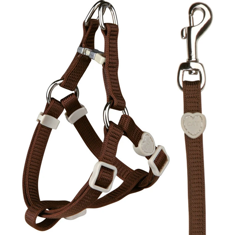 Trixie Kattesele i nylon, justerbar 26–37 cm, 10 mm (assorterede farver)