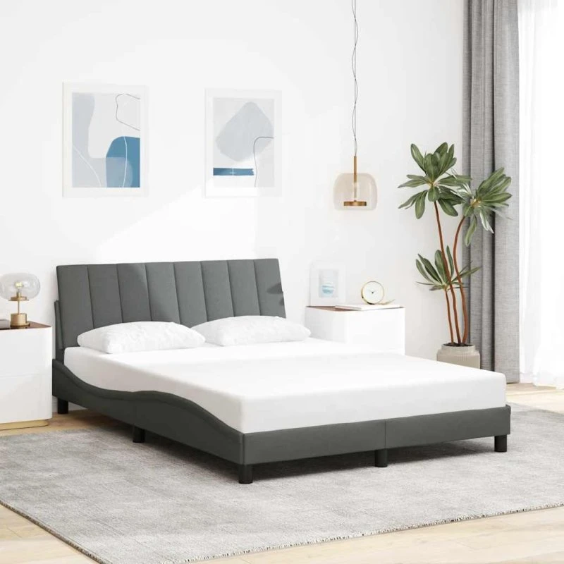 vidaXL Hanko Sengeramme 140x200 cm mørkegrå