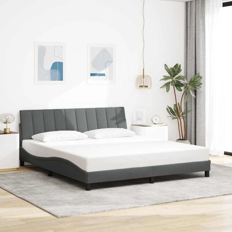 vidaXL Hanko Sengeramme 180x200 cm mørkegrå
