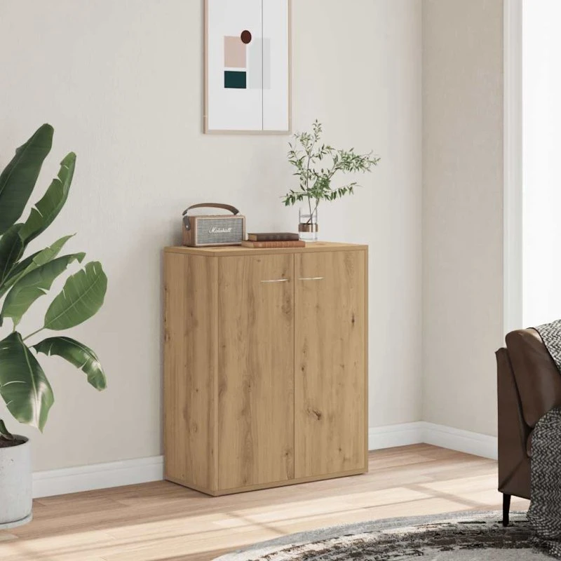 vidaXL Skænk 60x30x75 cm Konstrueret Træ, Egetræsfarve