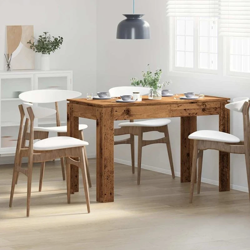 vidaXL Spisebord 120x60x76 cm Konstrueret Træ Antikt Træ