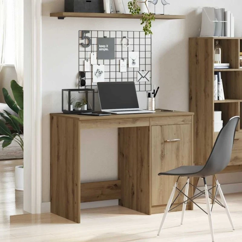 vidaXL Skrivebord 100x50x76 cm Konstrueret Træ