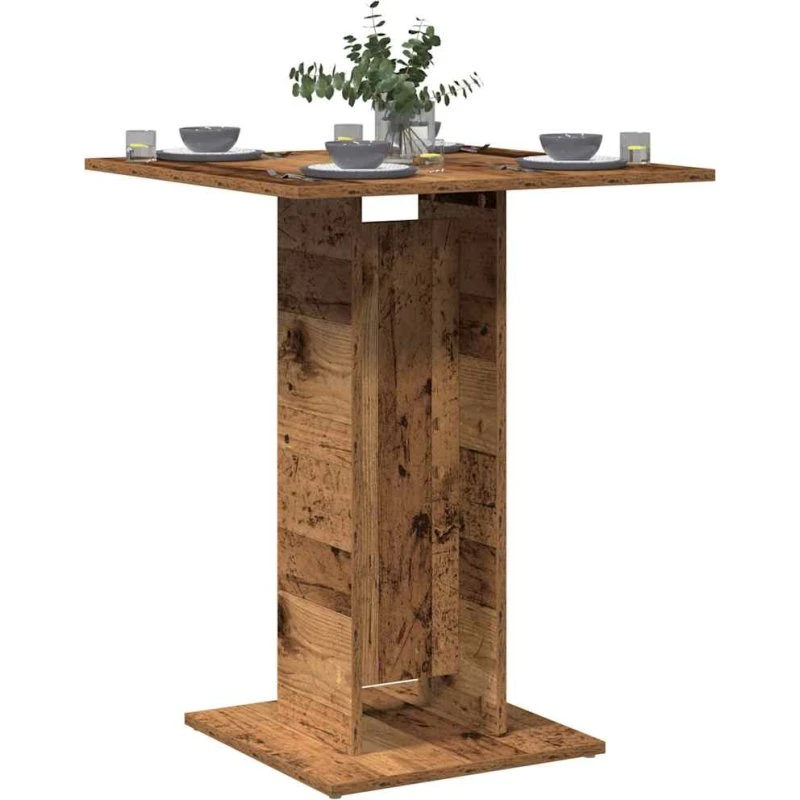 vidaXL Bistrobord 60x60x75 cm Konstrueret Træ Antikt Træ