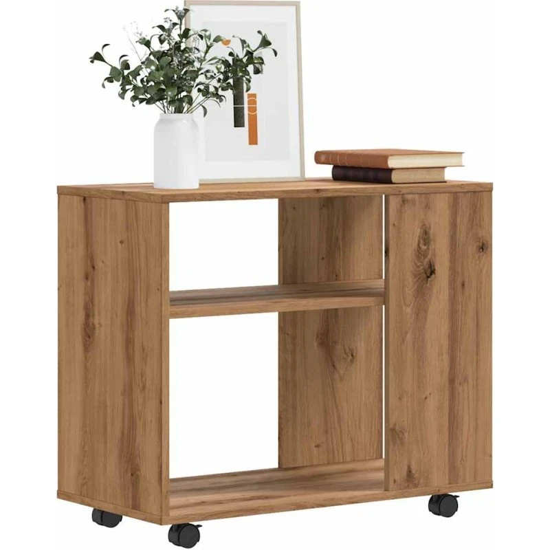 vidaXL Sidebord 70x35x55 cm Konstrueret Træ Hvid