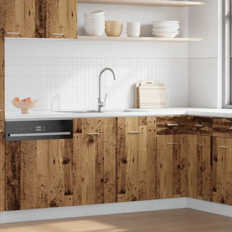 vidaXL vaskbund Lyon gammelt træ 80x46x81,5 cm konstrueret træ