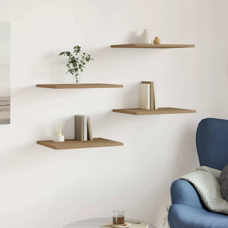 vidaXL Hyldeplader 4 stk. 40x30x1,5 cm Konstrueret Træ Kunsteg