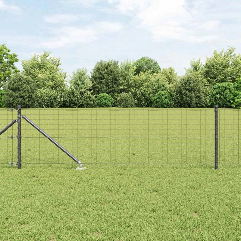 vidaXL Hegnspæl 26 stk Grå 3,2 x 3,2 x 145 cm