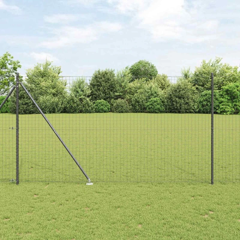 vidaXL Hegnspæl 26 stk Grå 3,2 x 3,2 x 225 cm
