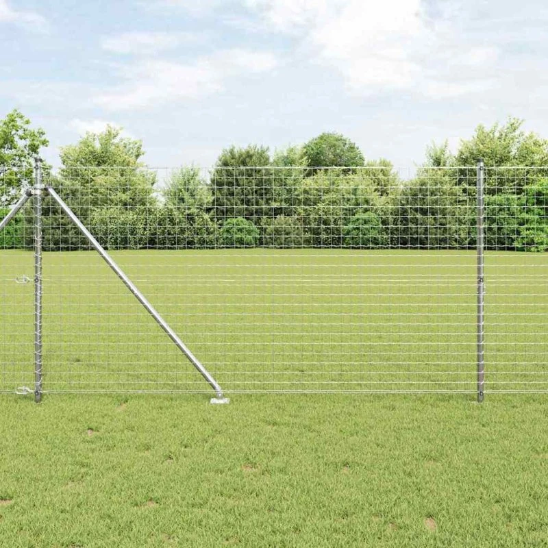 vidaXL Hegnspæl 26 stk Grå 3,2 x 3,2 x 185 cm