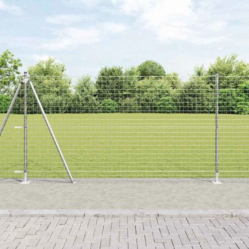vidaXL Hegnspæl 52 stk Grå 3,2 x 3,2 x 150 cm
