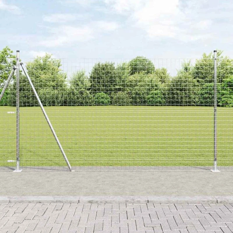 vidaXL Hegnspæl 26 stk Grå 3,2 x 3,2 x 160 cm