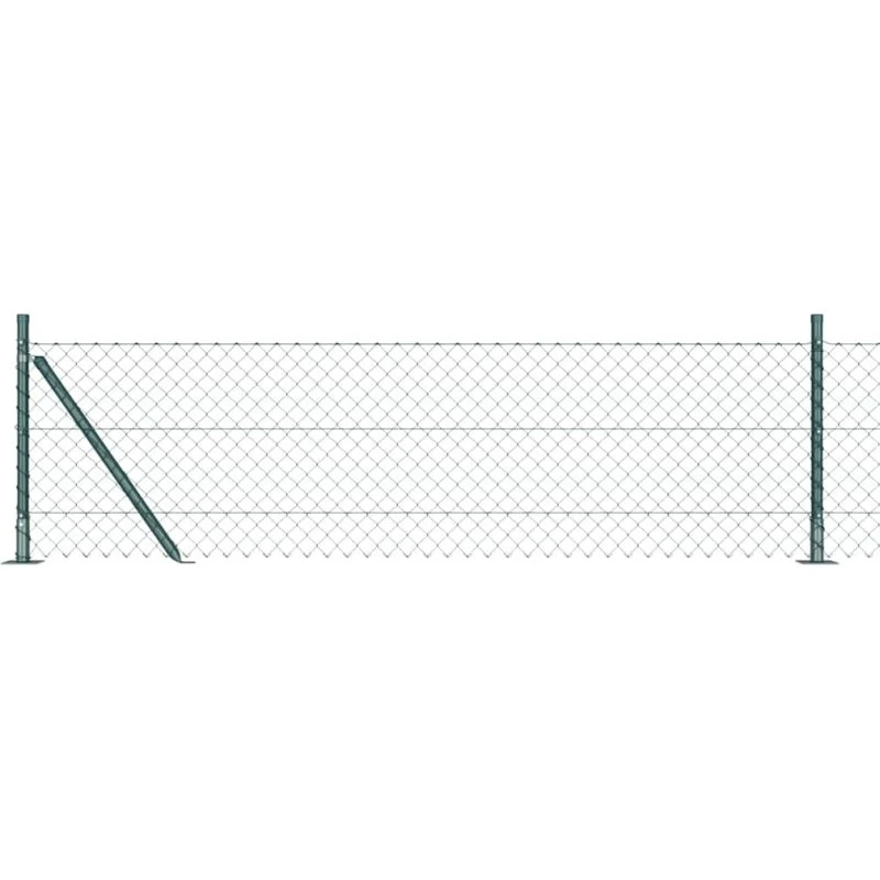 vidaXL Hegnspæl Grøn 10 x 0,4 m (40 x 40 mm) Stål og PVC