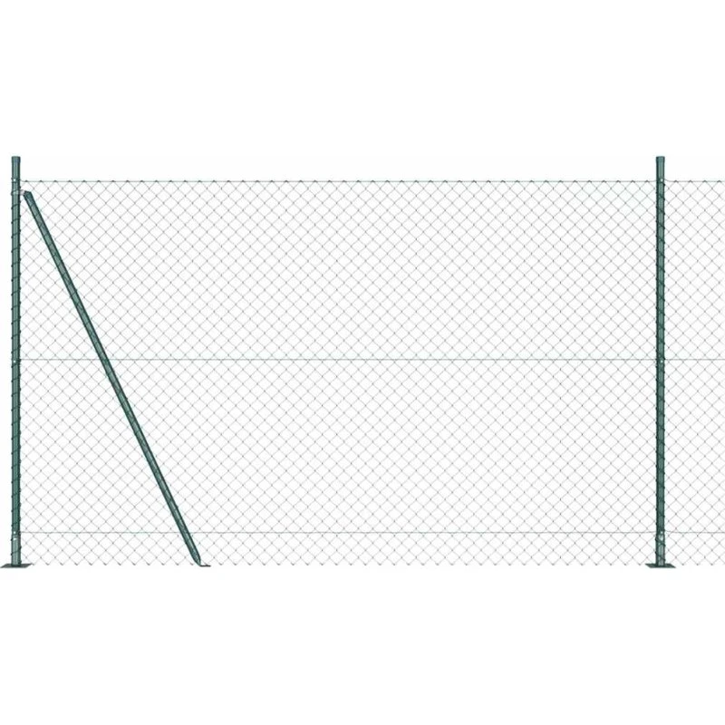 vidaXL Hegnspæl Grøn 10 x 1,4 m (60 x 60 mm net) Stål og PVC