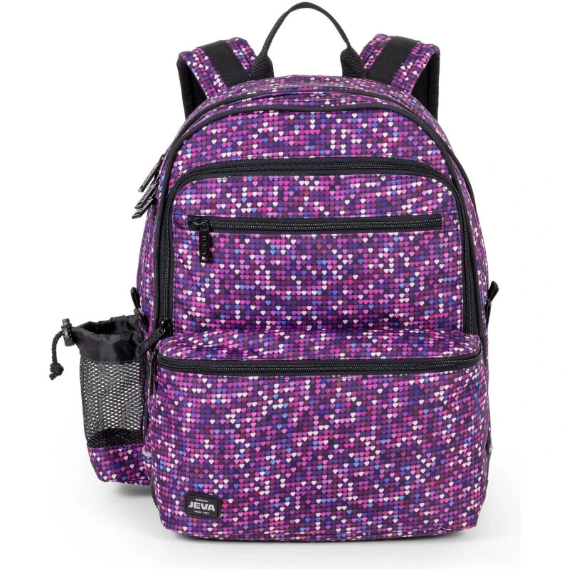 Jeva SQUARE Mosaik rygsæk med hjerter, 23 L