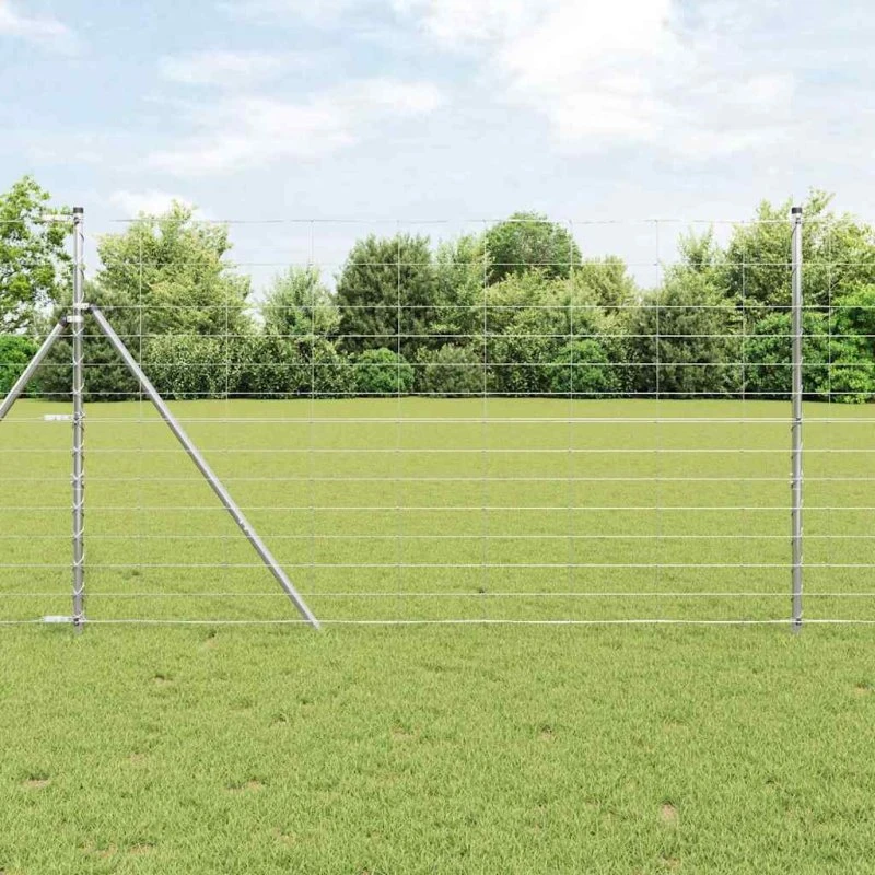 vidaXL Hegnspæl Galvaniseret 25 x 1,4 m Sølv