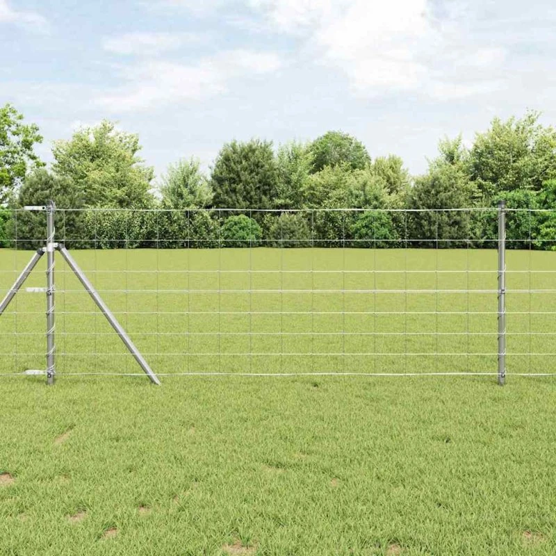 vidaXL Hegnspæl Galvaniseret 50 x 0,8 m Sølv