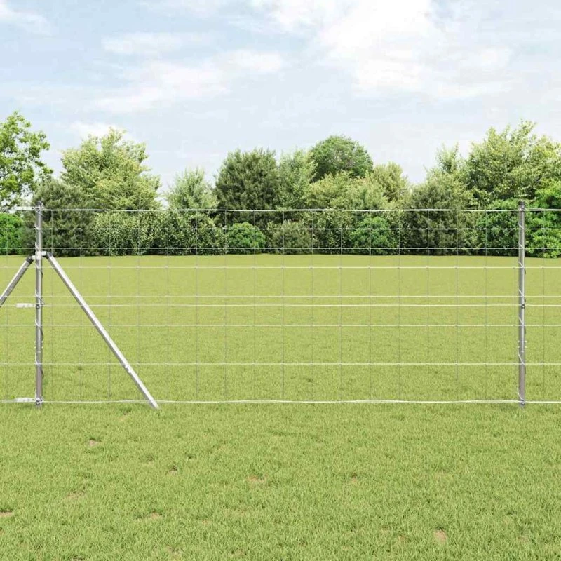 vidaXL Hegnspæl Galvaniseret 50 x 1 m Sølv