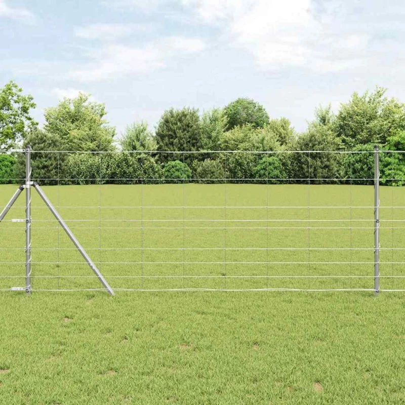 vidaXL Hegnspæl Galvaniseret 50 x 1 m Sølv