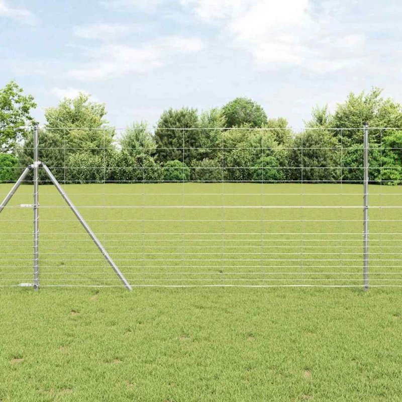 vidaXL Hegnspæl Galvaniseret 50 x 1,2 m Sølv
