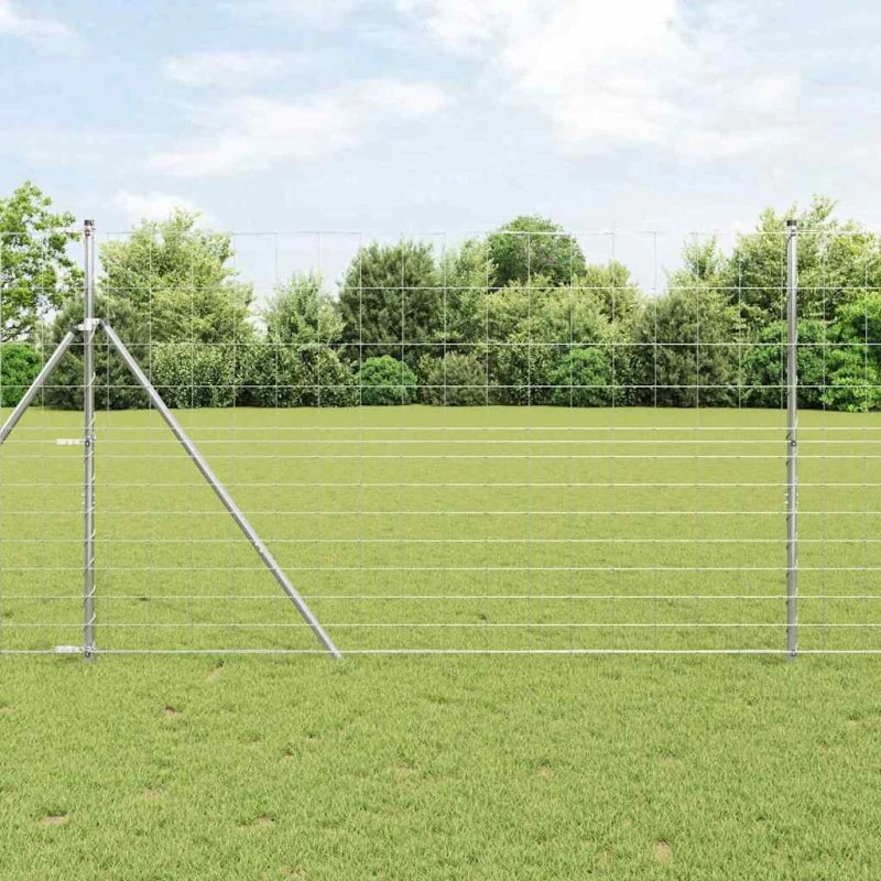 vidaXL Hegnspæl Galvaniseret 50 x 1,5 m Sølv