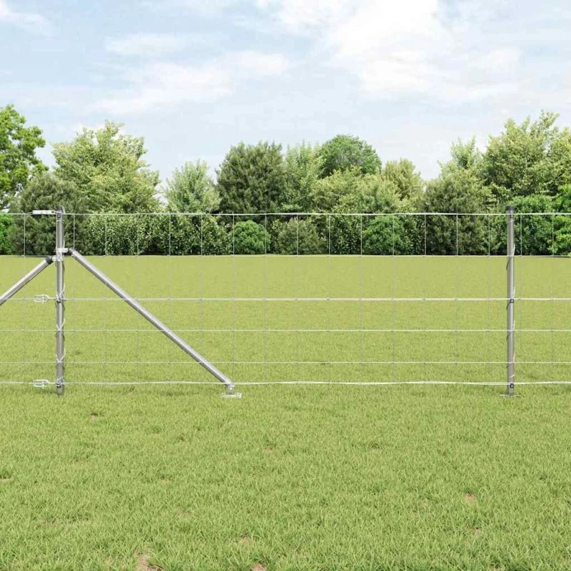 vidaXL Hegnspæl Galvaniseret 50 x 0,8 m Sølv