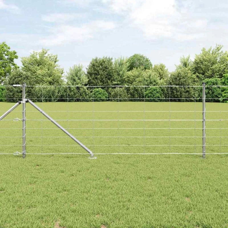 vidaXL Hegnspæl Galvaniseret 50 x 0,8 m Sølv