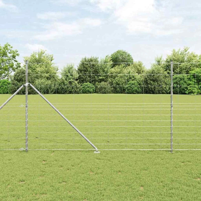 vidaXL Hegnspæl Galvaniseret 50 x 1,5 m Sølv