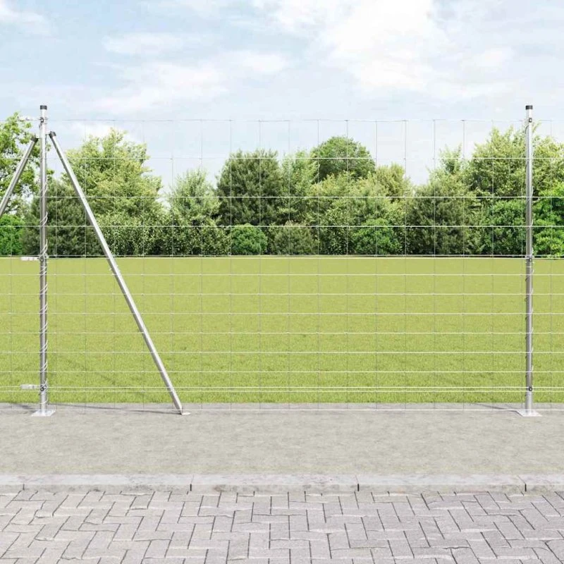 vidaXL Hegnspæl Galvaniseret 50 x 1,5 m Sølv