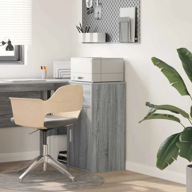 vidaXL Sideboard Grå Sonoma 38 x 34 x 75 cm med skuffe