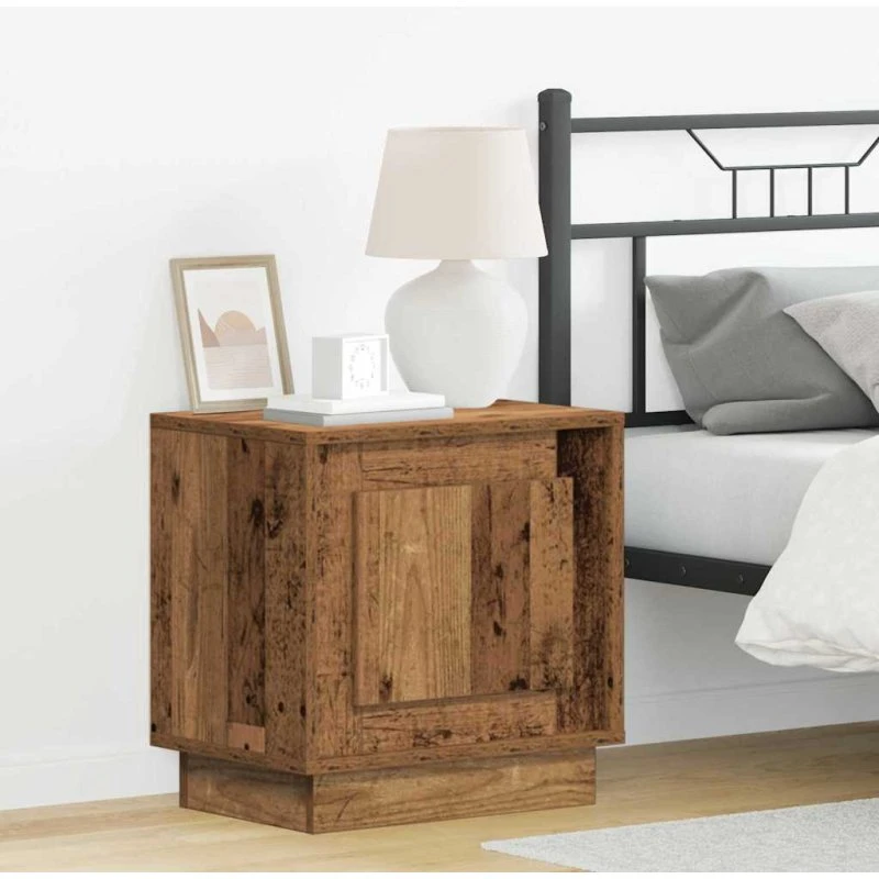 vidaXL Natskab 2 stk Gammelt træ 44 x 34,5 x 45 cm Konstrueret træ