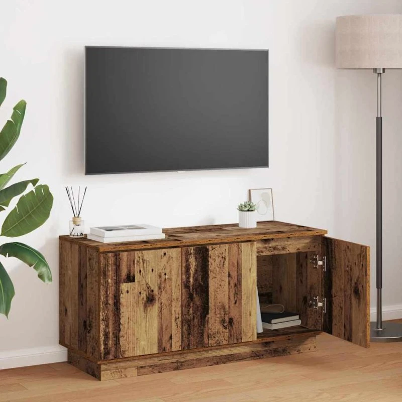 vidaXL TV-skab Gammelt træ 100 x 38 x 49 cm