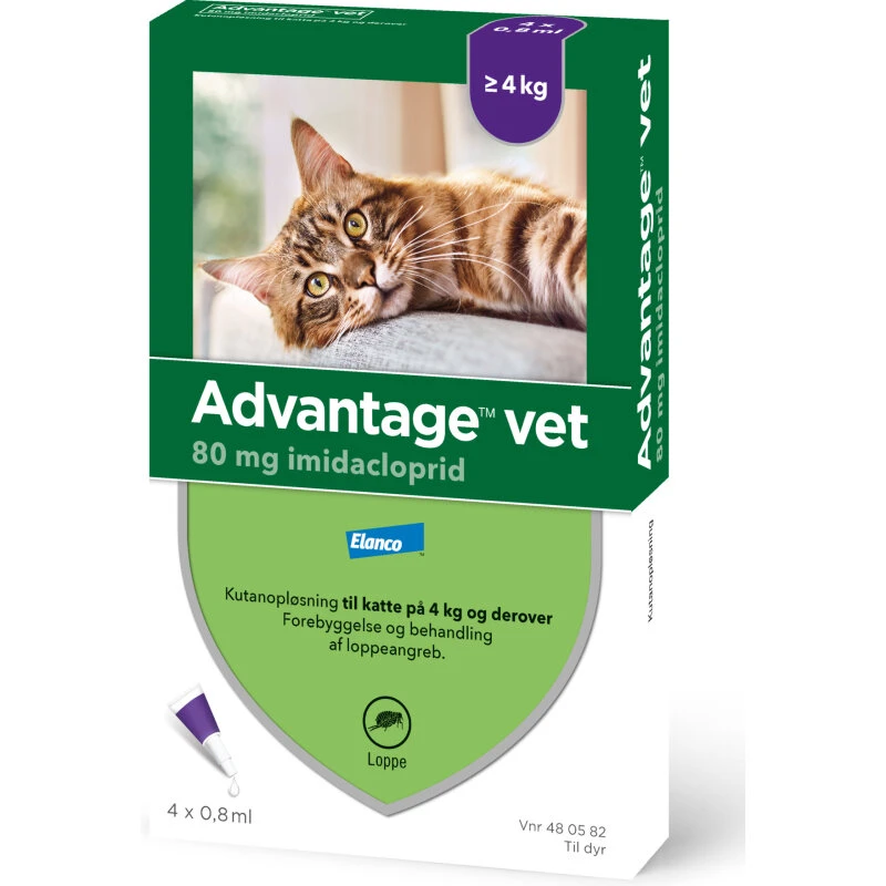 Advantage Vet loppemiddel til kat over 4 kg - 4 pipetter