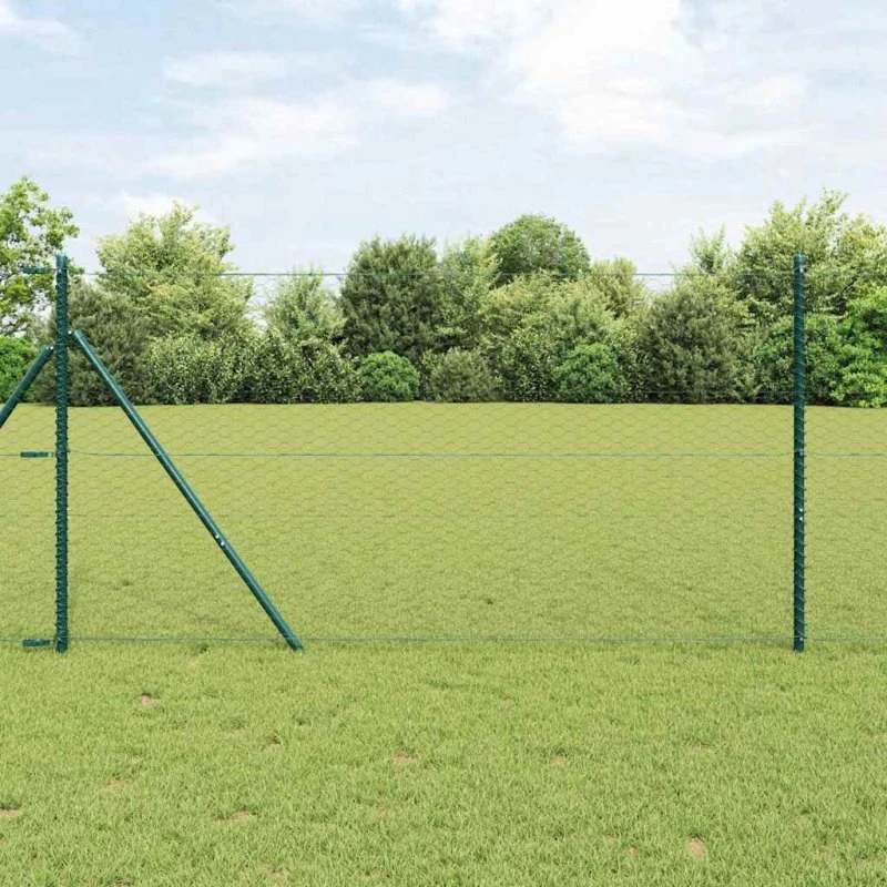 vidaXL Hegnspæl Grå 1,4 x 50 m PVC-belagt stål
