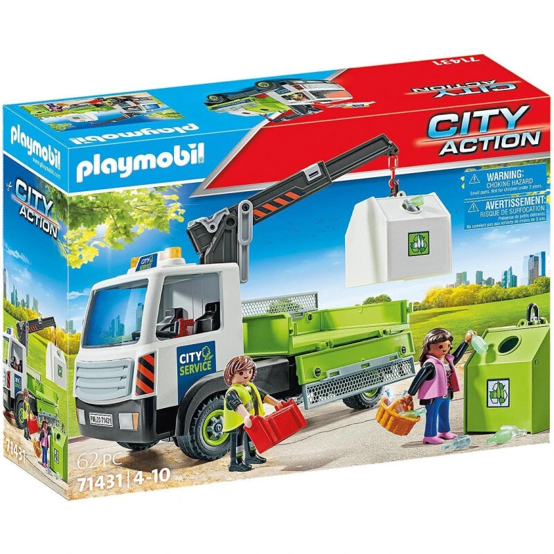 PLAYMOBIL City Action 71431 Lastbil med container til genbrugsglas