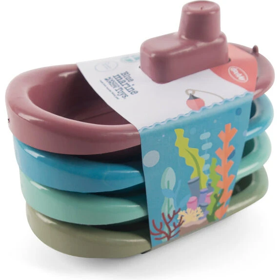 Dantoy Blue Marine legetøjsbåde, 4 stk