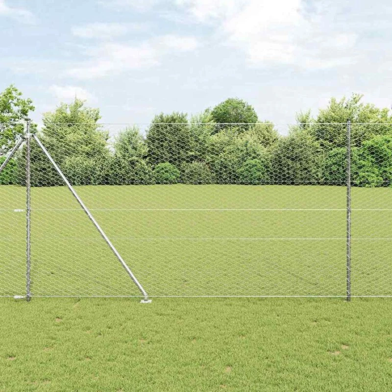 vidaXL Hegnspæl Sølv 1,6 x 10 m