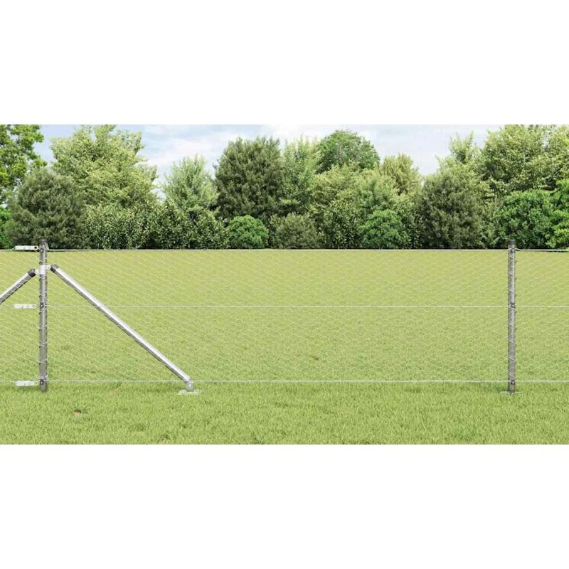 vidaXL Hegnspæl Sølv 0,6 x 100 m