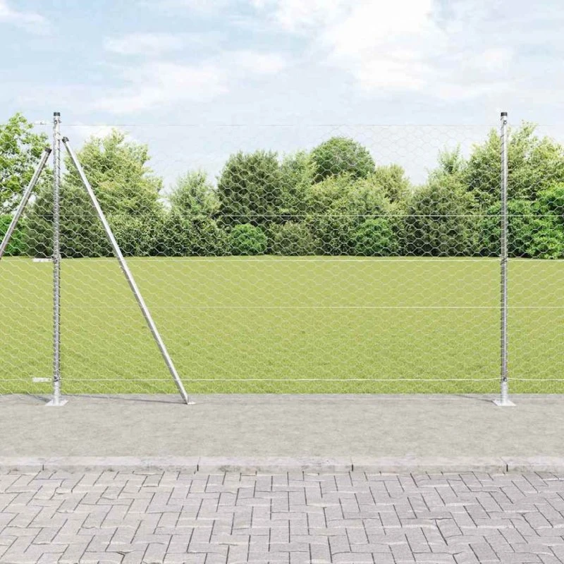 vidaXL Hegnspæl Sølv 1,6 x 10 m