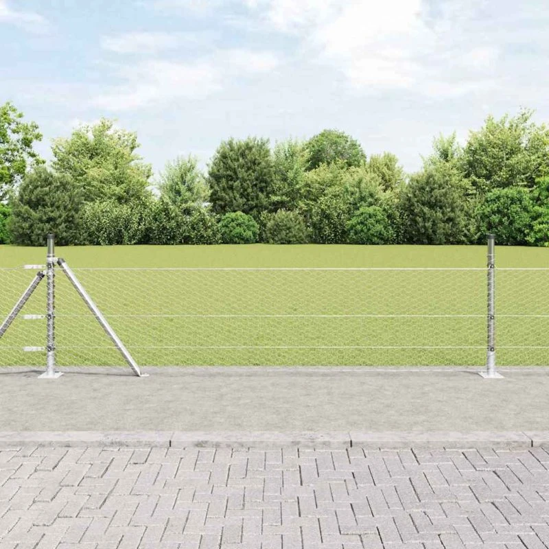 vidaXL Hegnspæl Sølv 0,5 x 100 m