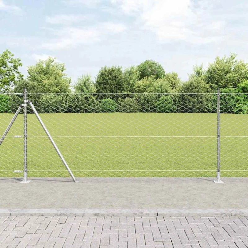 vidaXL Hegnspæl Sølv 0,8 x 100 m